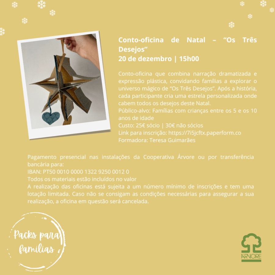 Conto-oficina de Natal – “Os Três Desejos” 