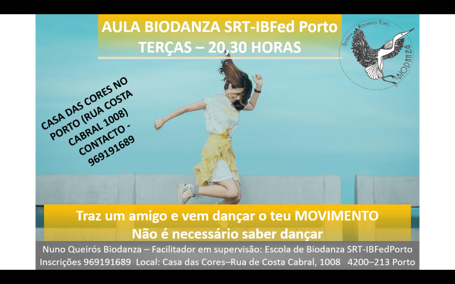 Inscrições nas Aulas de Biodanza - Grupo Regular de Integração