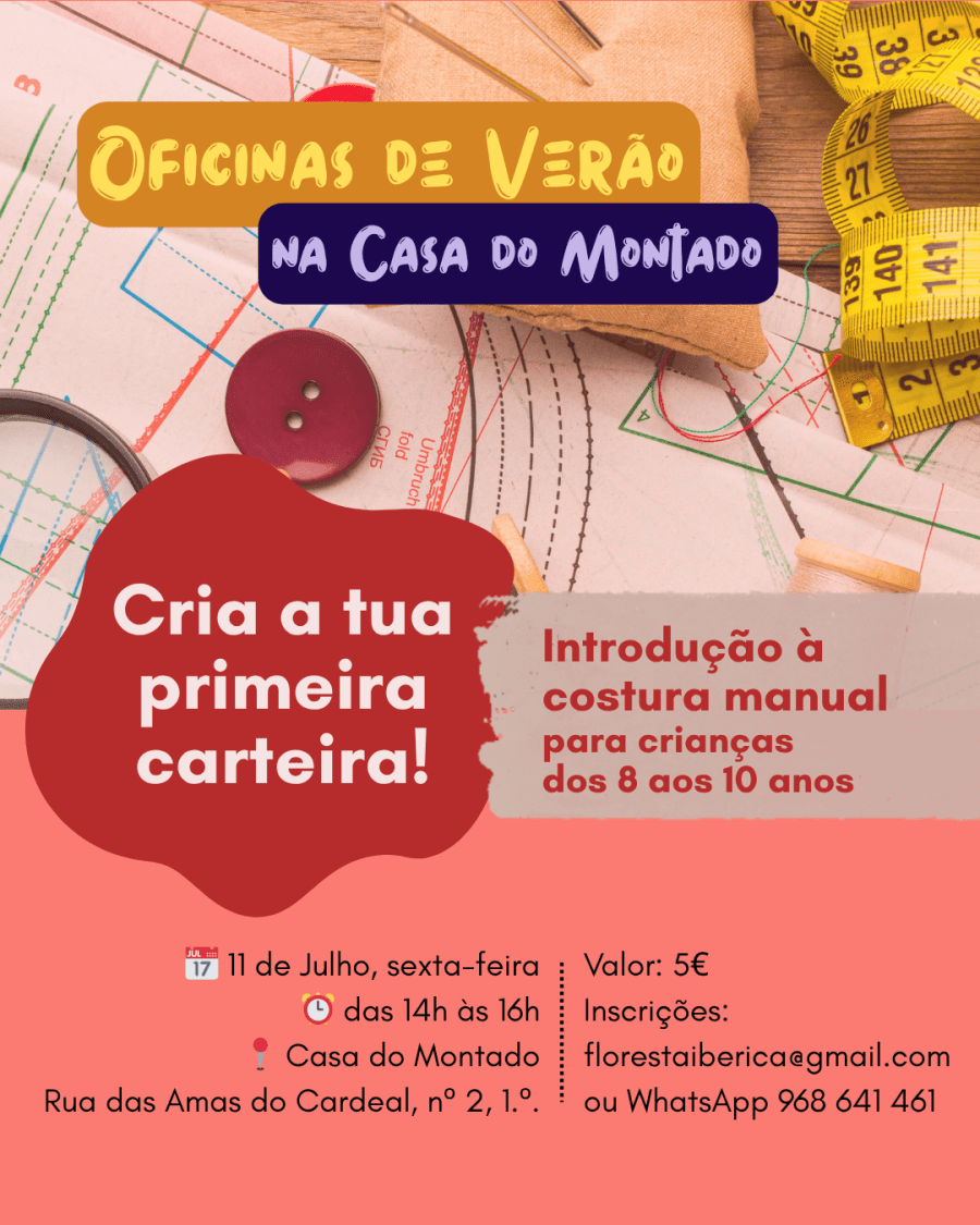 Cria a tua primeira carteira! - Workshop de introdução à costura manual