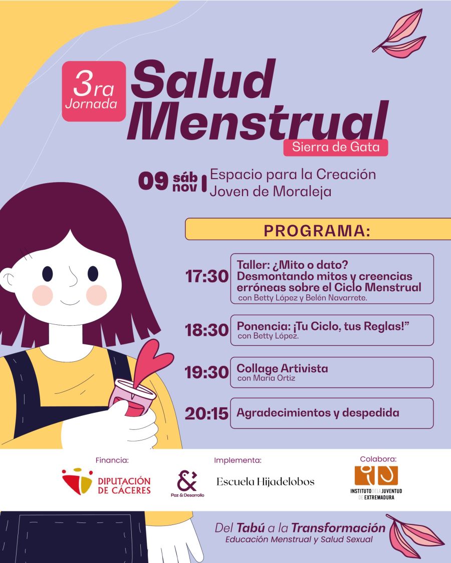 III Jornadas Salud Menstrual de Sierra de Gata, Cáceres