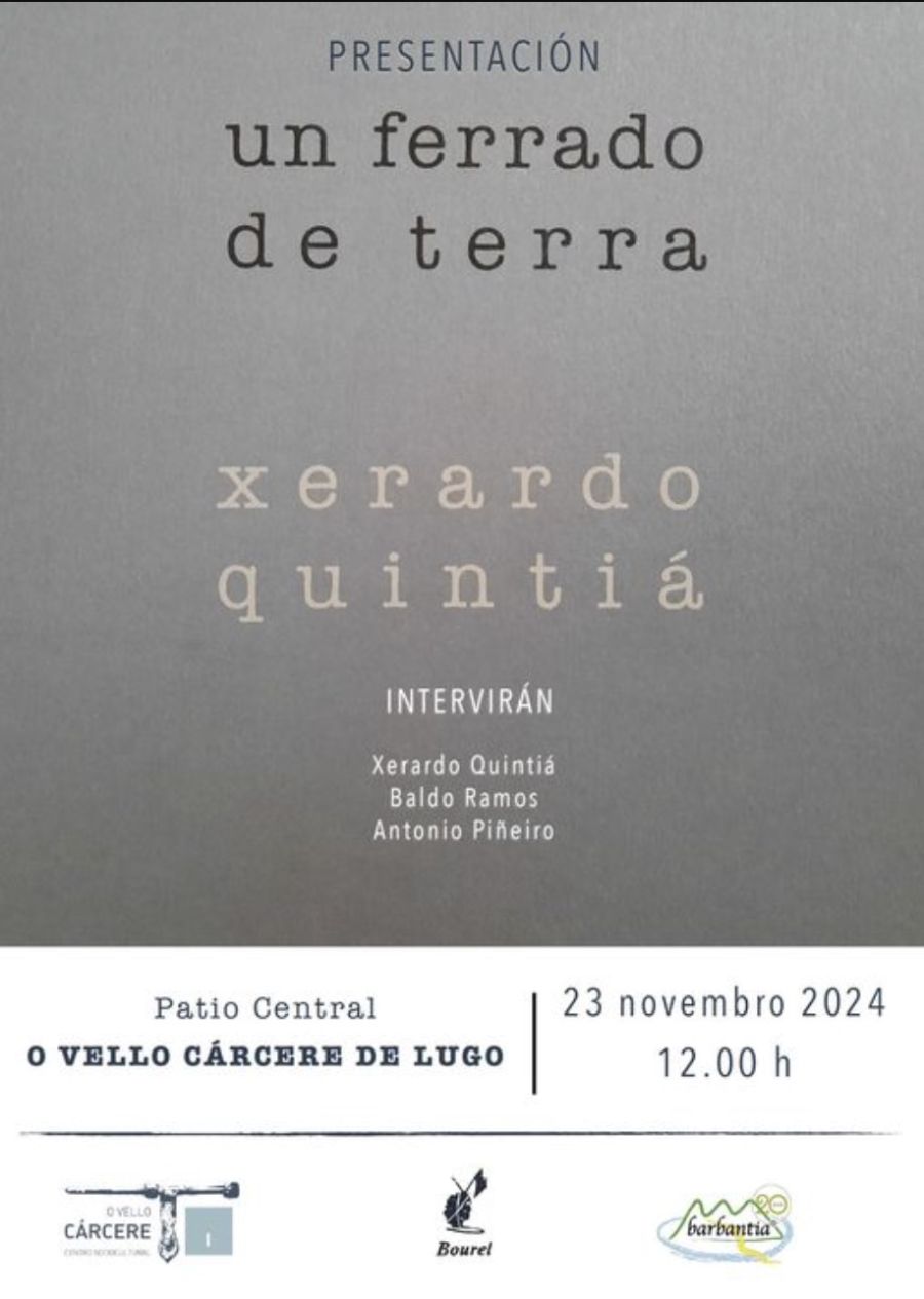 Presentación do libro 'Un ferrado de terra' de Xerardo Quintiá.