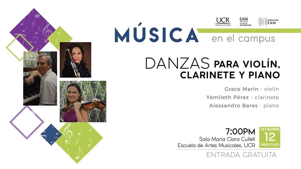 Danzas para violín, clarinete y piano. Marín, Pérez & Bares. Trío, clásico