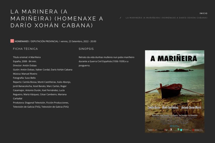 A MARIÑEIRA (HOMENAXE A DARÍO XOHÁN CABANA) | XLIV Semana de Cine de Lugo 2022
