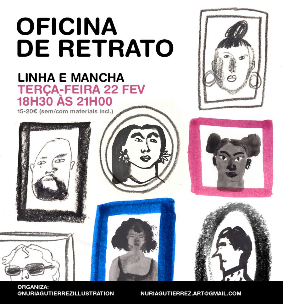 OFICINA DE RETRATO. LINHA E MANCHA