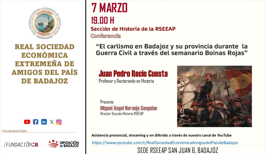  'El carlismo en Badajoz y su provincia durante la Guerra Civil a través del semanario Boinas Rojas' por Juan P. Recio Cuesta