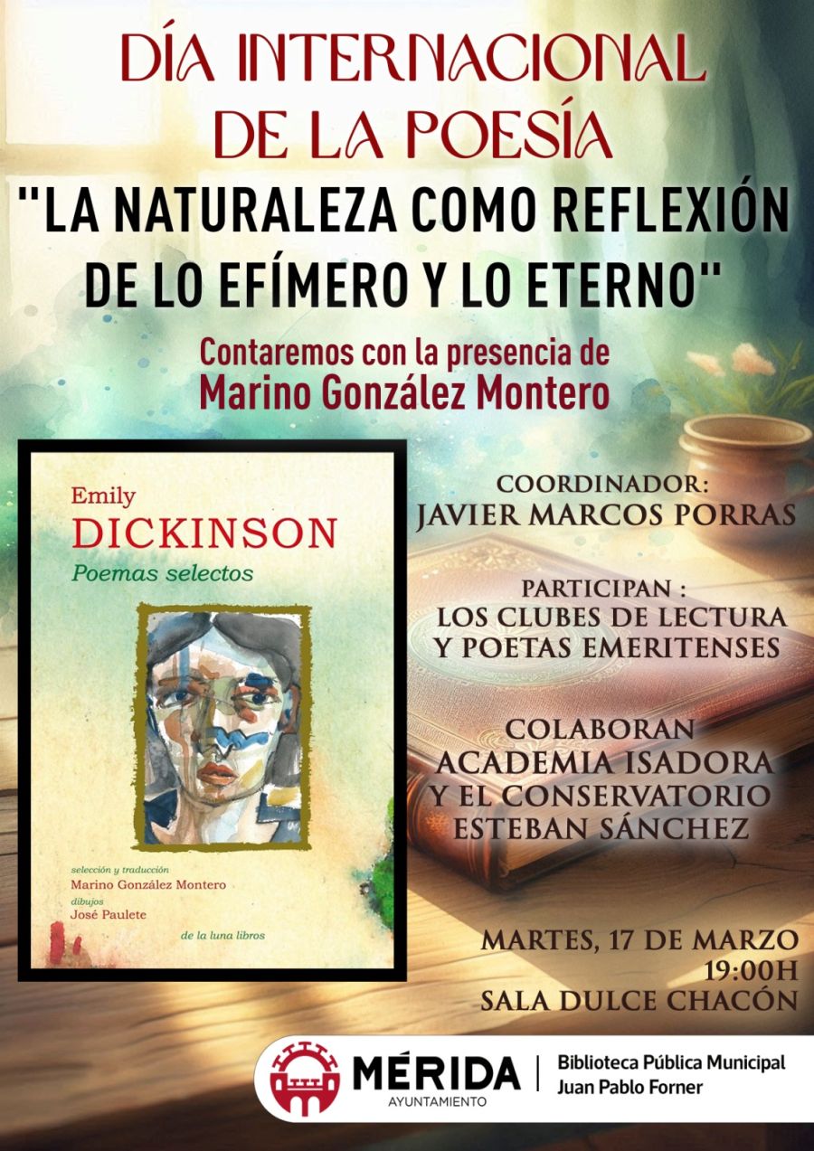 Celebración del Día Internacional de la Poesía en la Biblioteca  Municipal Juan Pablo Forner de Mérida