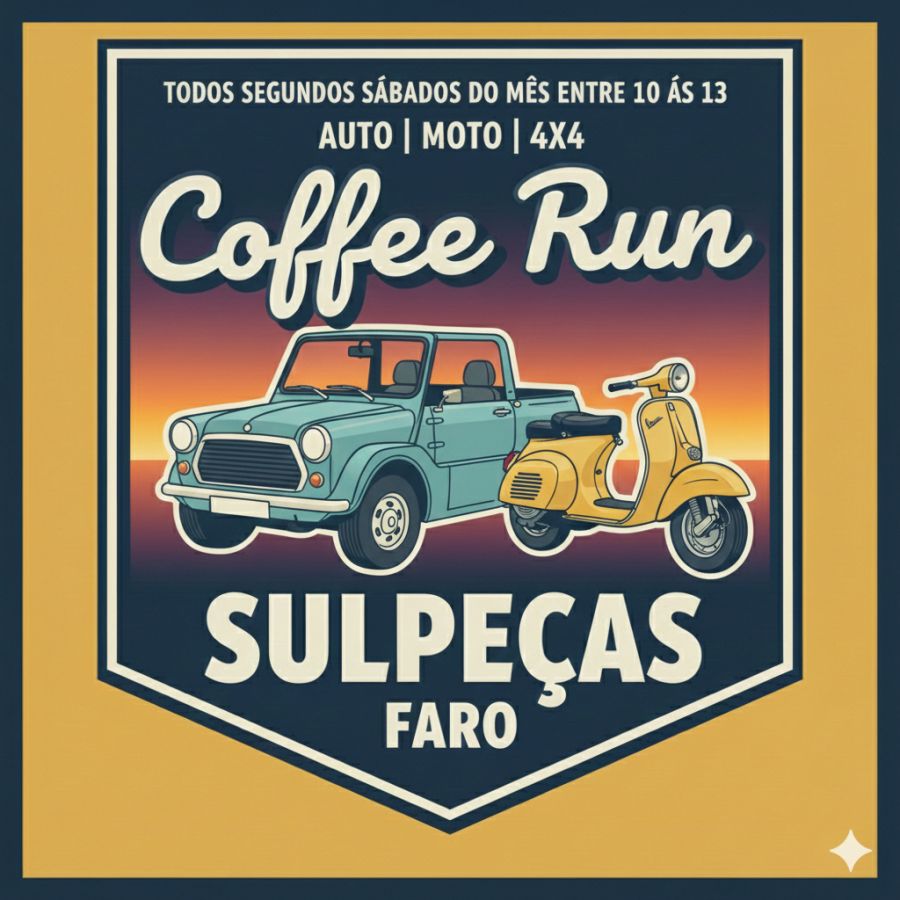 1º Coffee Run - Carros Clássicos,  Raros e Motas