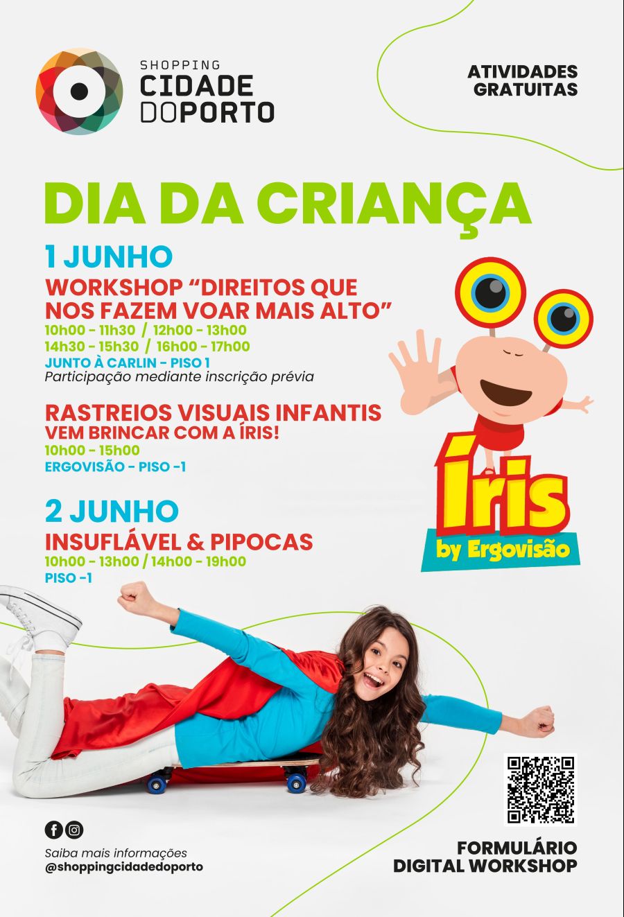 Atividades para o Dia da Criança no Shopping Cidade do Porto