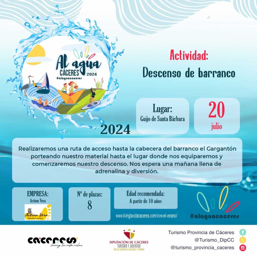 DESCENSO DE BARRANCO | AL AGUA CÁCERES 2024