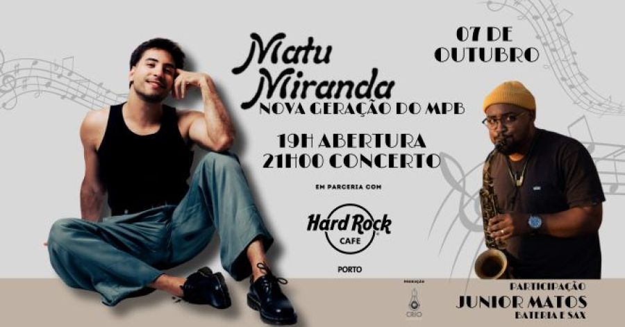 Jantar Concerto - Matu Miranda - A nova voz do MPB