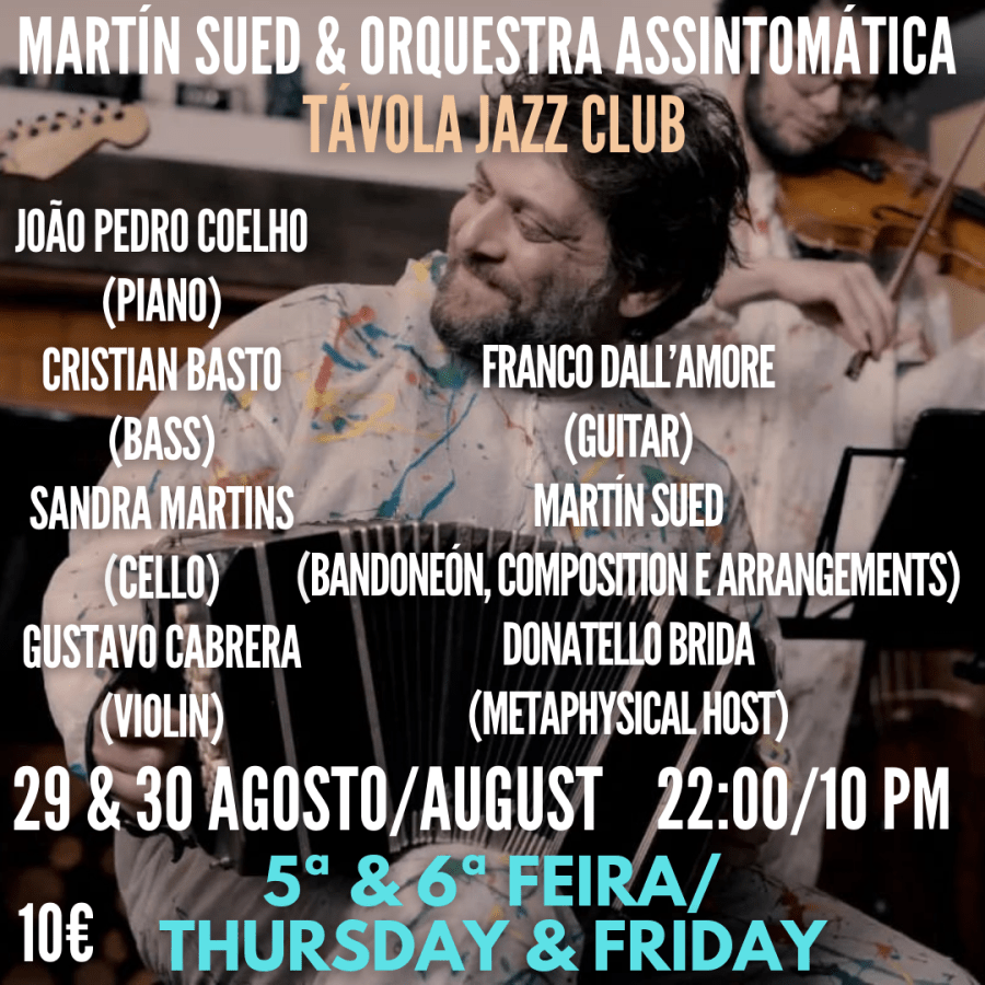 Live Jazz no Távola Jazz Club - Martín Sued & Orquestra Assintomática