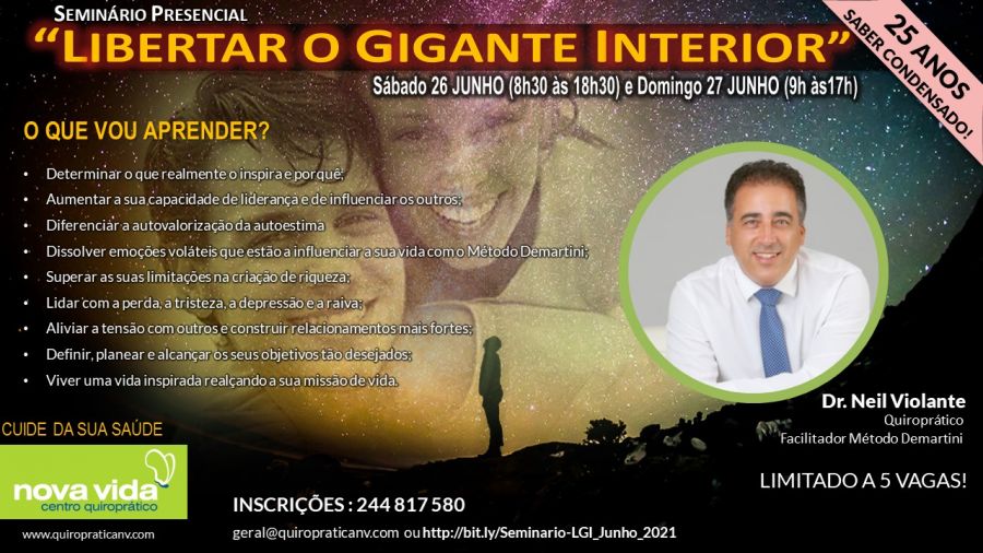 SEMINÁRIO PRESENCIAL - 'Libertar o Gigante Interior!'