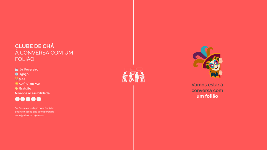 À conversa com um folião