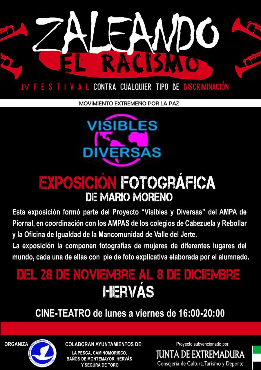 Exposición fotográfica 'Visibles y diversas' de Mario Moreno. IV Festival Zaleando el racismo.