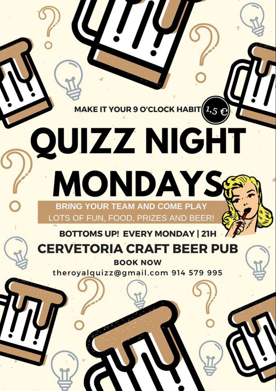 Quizz Night Mondays- Cervetoria Craft Beer Pub