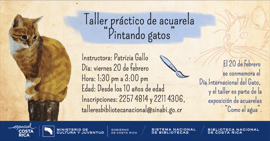 Taller práctico de acuarela 'Pintando Gatos'