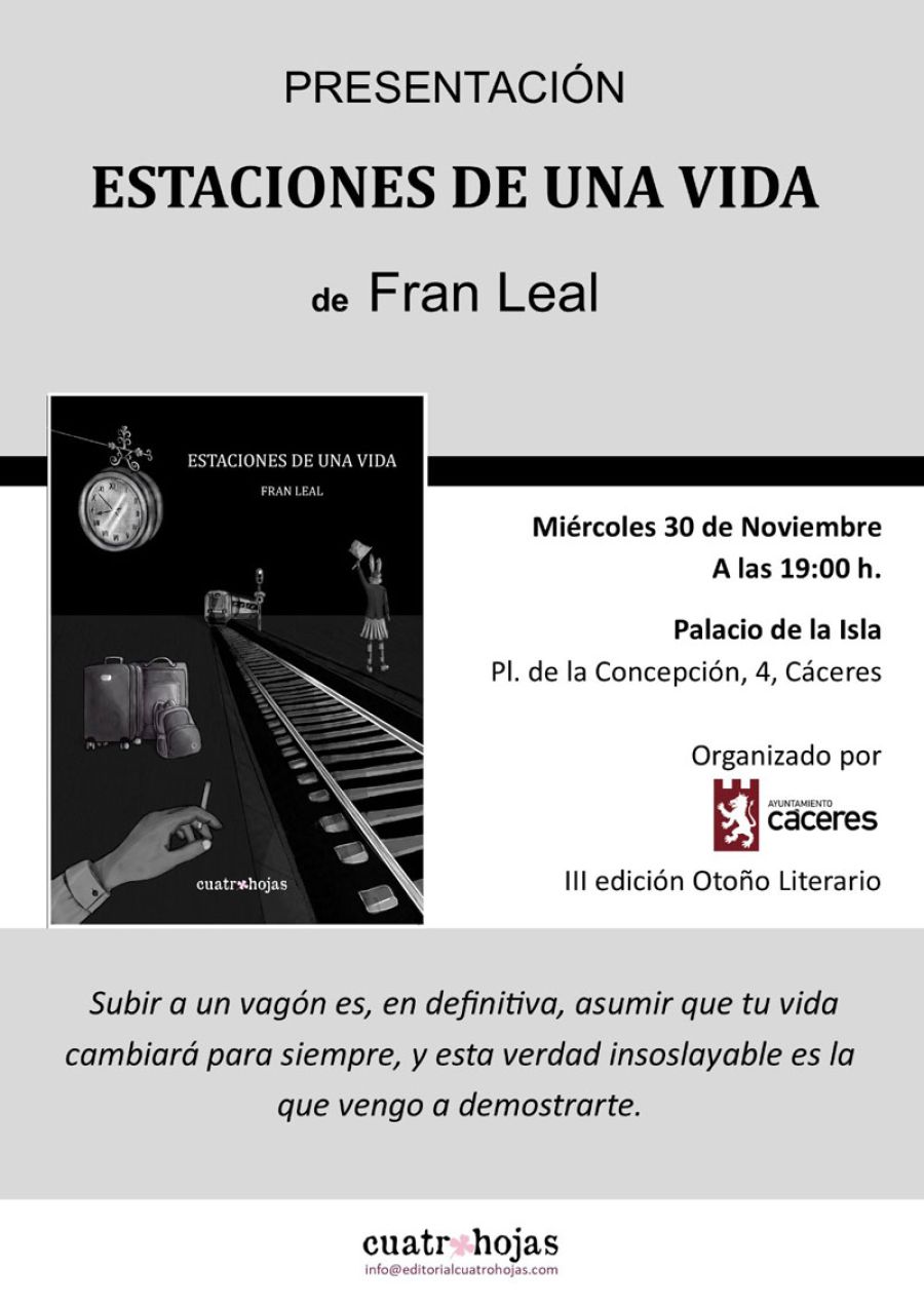 Fran Leal Amado, presenta “Estaciones de una vida” | III Edición Otoño Literario