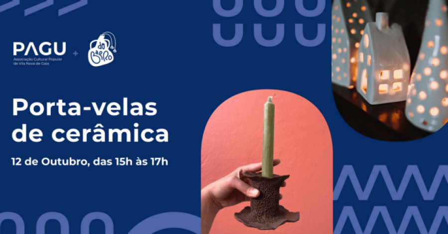 Porta-velas de Cerâmica