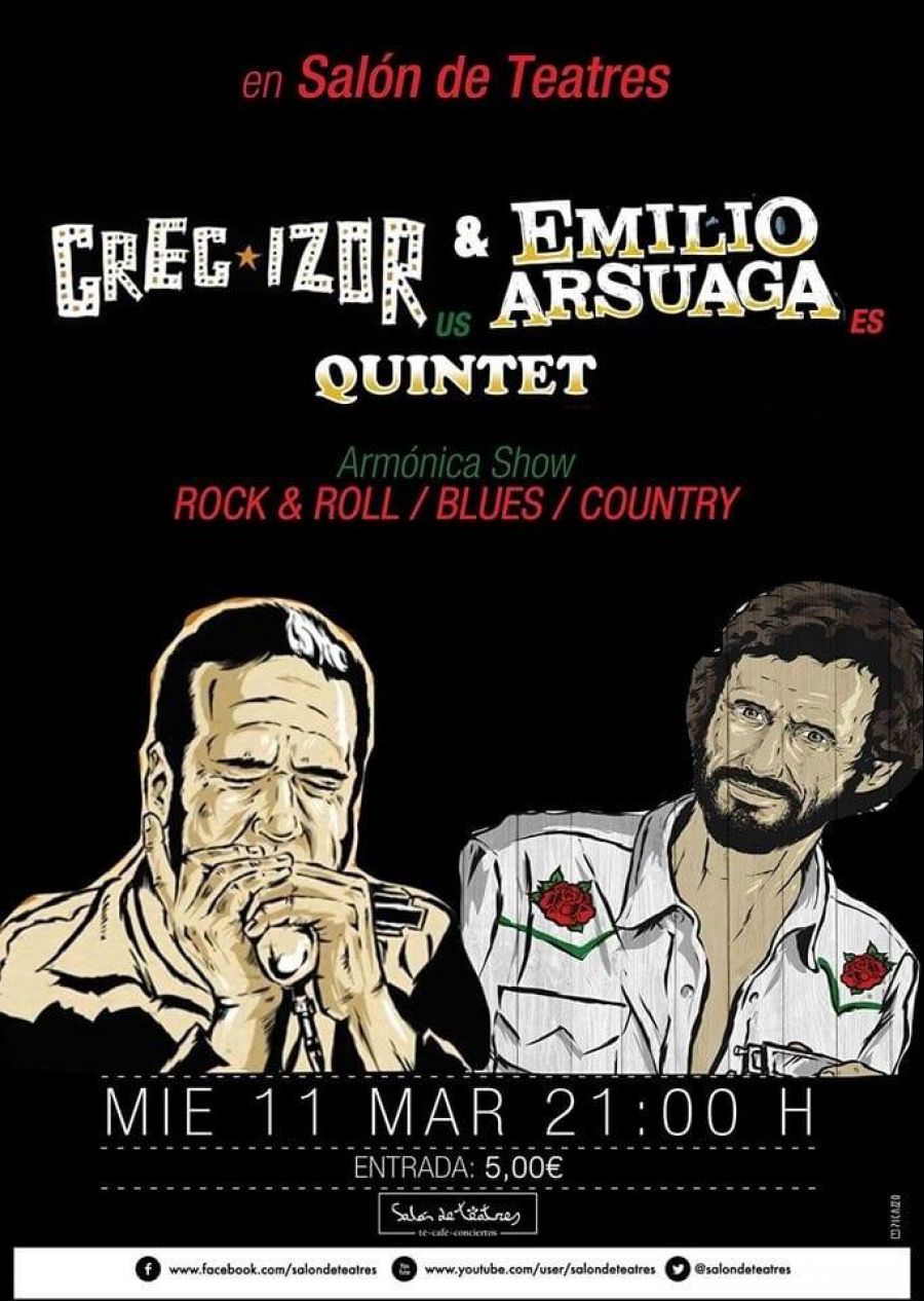 Greg Izor & Emilio Arsuaga, Quintet (US / ES // Rock N´Roll, Blues, Country)