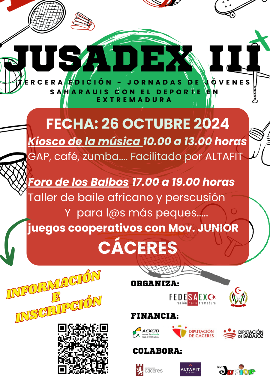 JUSADEX III. JORNADA DE JÓVENES SAHARAUIS CON EL DEPORTE EN EXTREMADURA