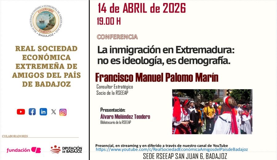 'La inmigración en Extremadura: no es ideología, es demografía' Francisco M. Palomo Marín. 14/04/26