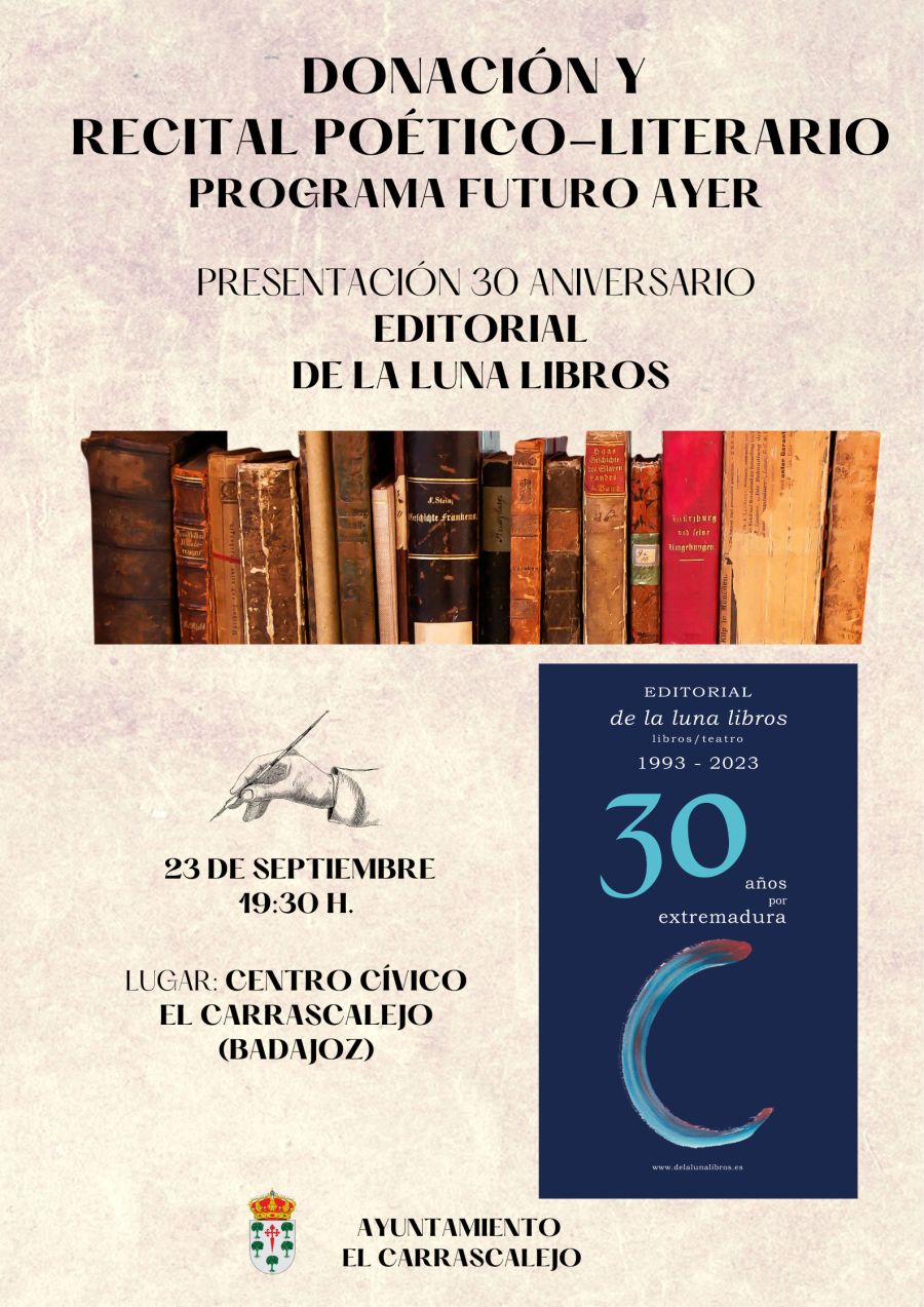 Donación de libros y recital-poético literario en El Carrascalejo (Badajoz)
