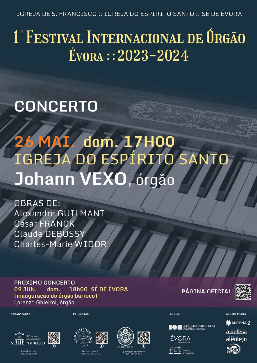 Concerto Johann Vexo órgão - 1º Festival Internacional de Órgão Évora