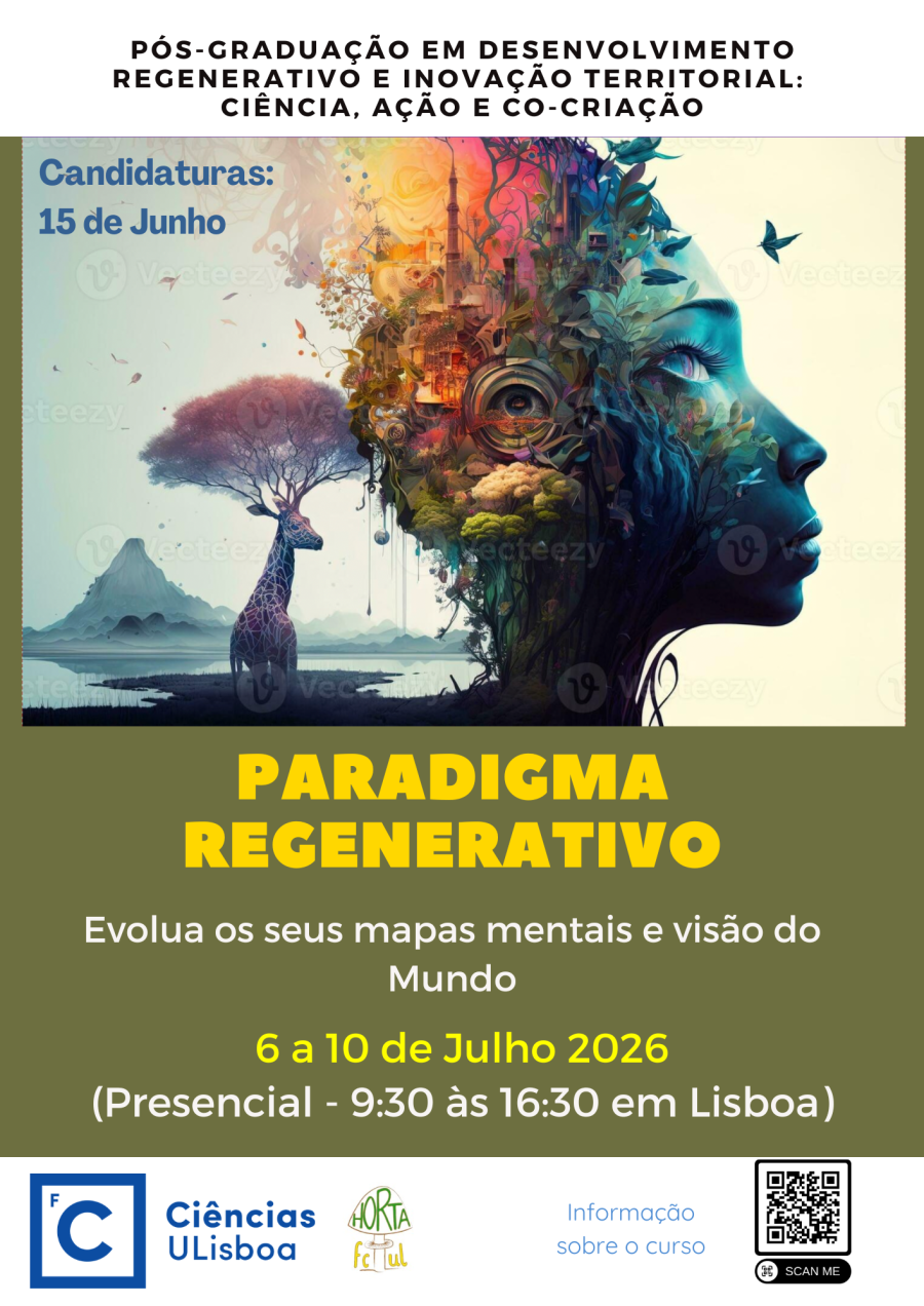 Pós-graduação em Desenvolvimento Regenerativo e Inovação Territorial:  Ciência, Ação e Co-criação
