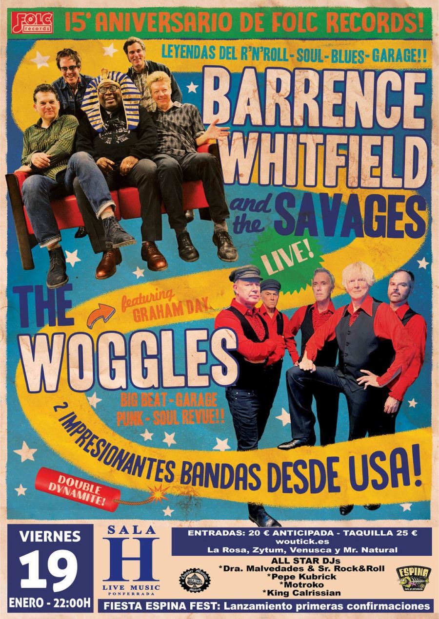 CONCIERTO | BARRENCE WHITFIELD & THE SAVAGES + THE WOGGLES