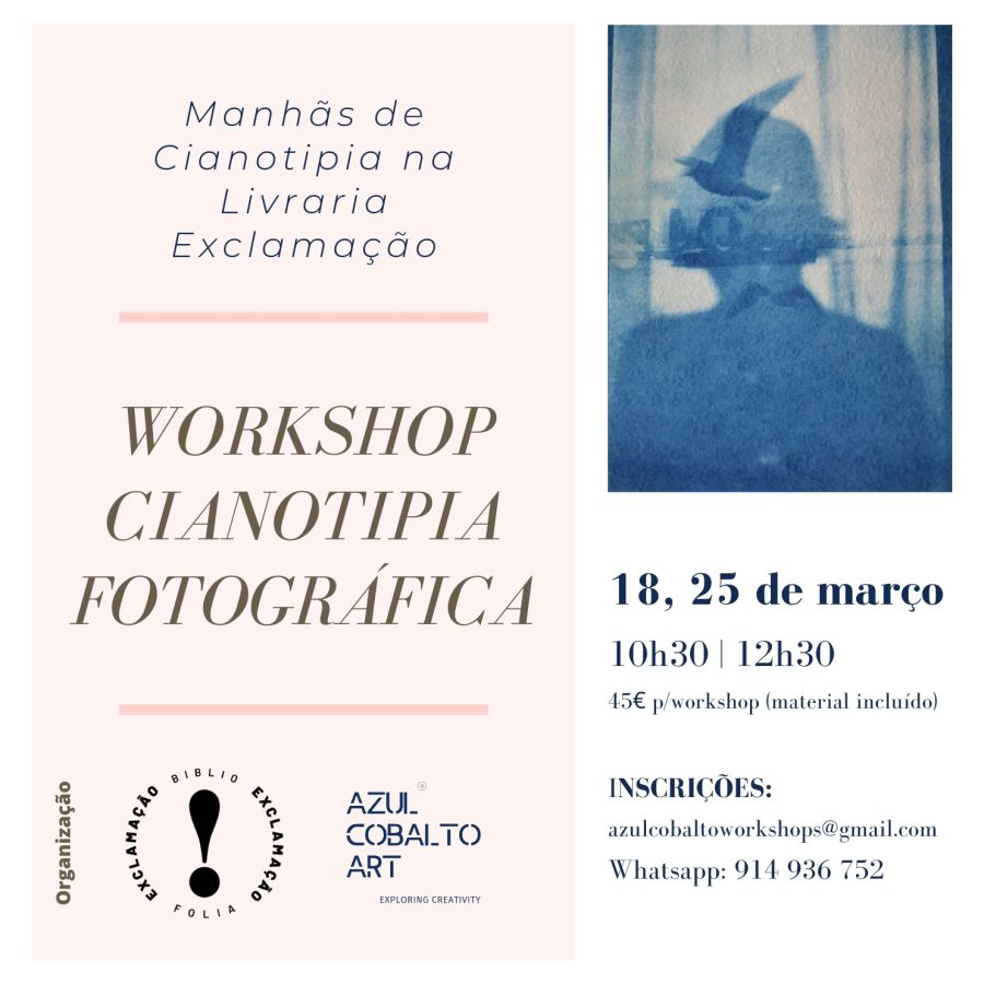 Workshop Cianotipia Fotográfica -  Manhãs de Cianotipia na Livraria Exclamação