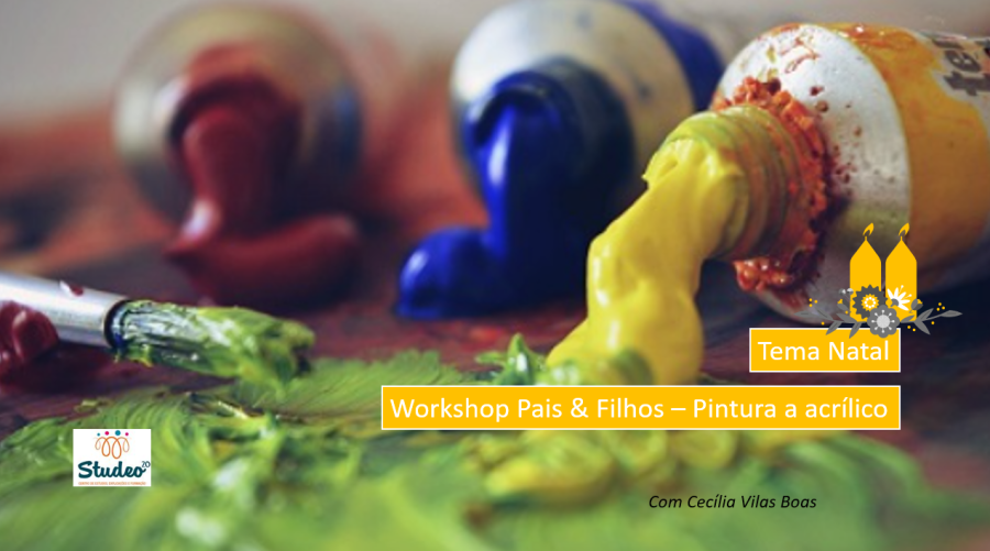 Workshop Pais & Filhos - Pintura a acrílico - Tema Natal