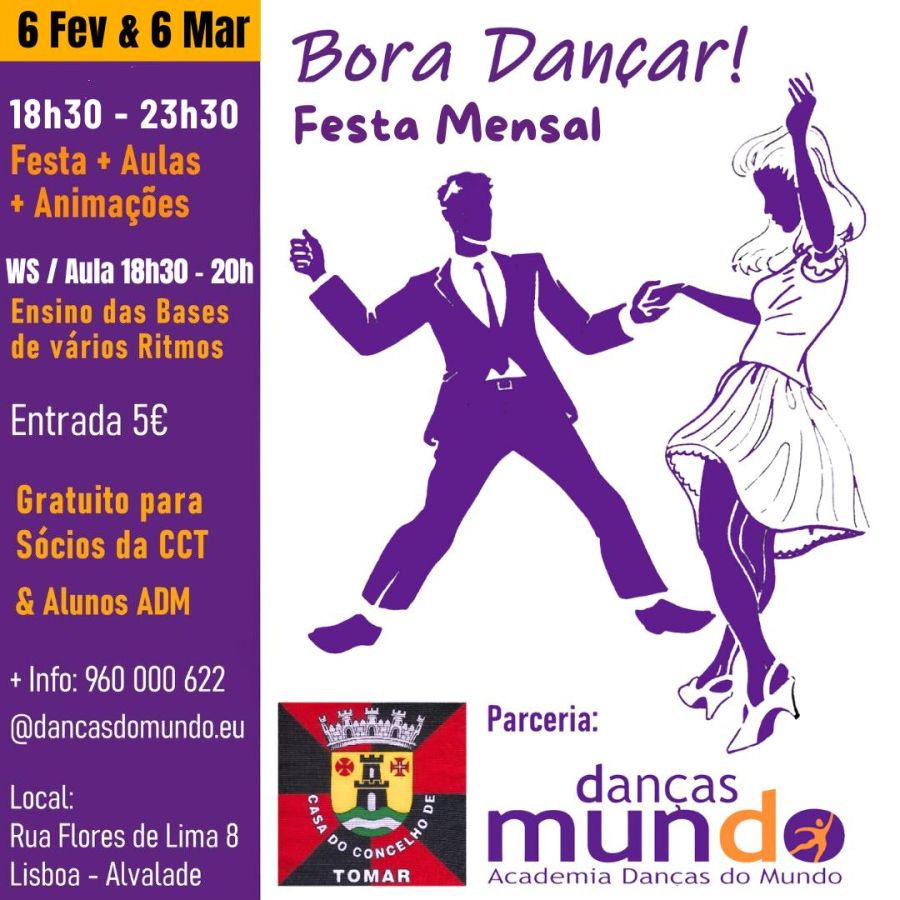 Bora Dançar! | Festa Mensal da Academia Danças do Mundo
