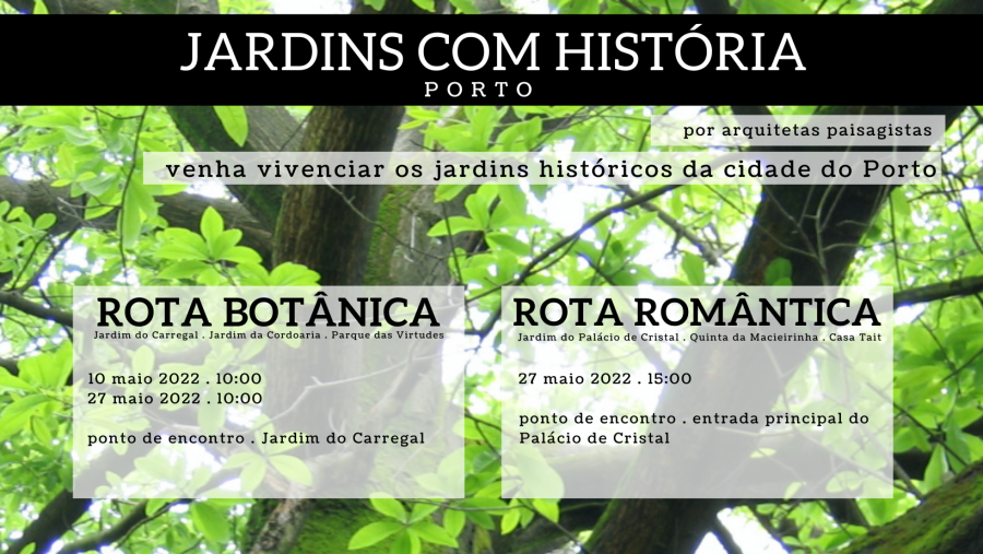 Visitas guiadas aos jardins históricos do Porto