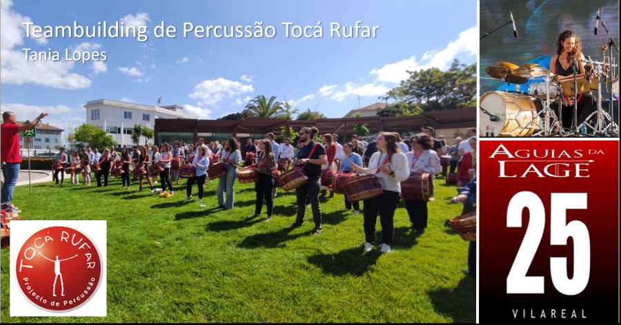 Teambuilding de Percussão Tocá Rufar (Bombos para toda a família)