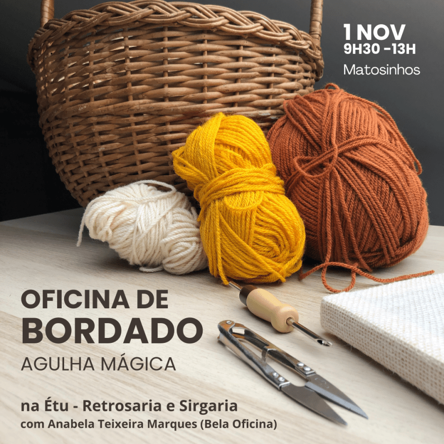 Oficina de bordado com agulha mágica