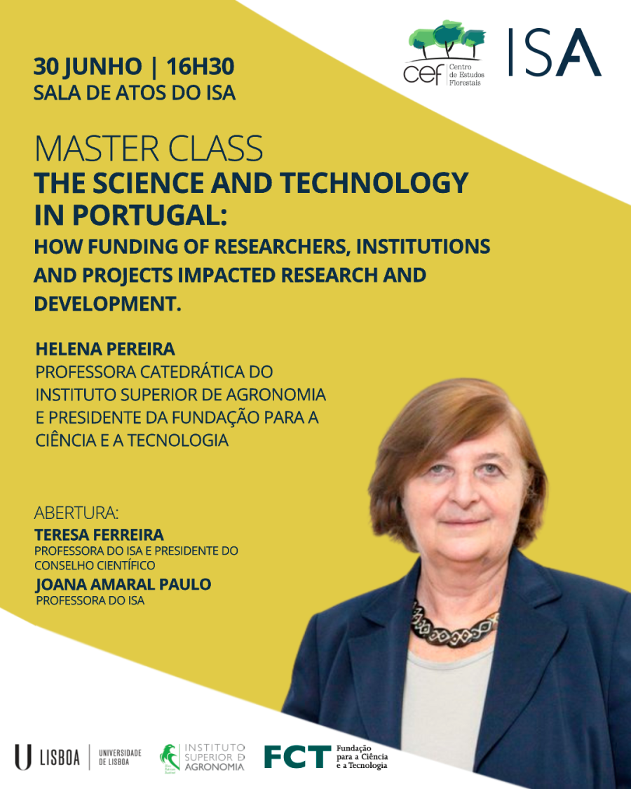 Master class | The science and technology in Portugal: How funding of researchers, institutions and projects impacted research and development