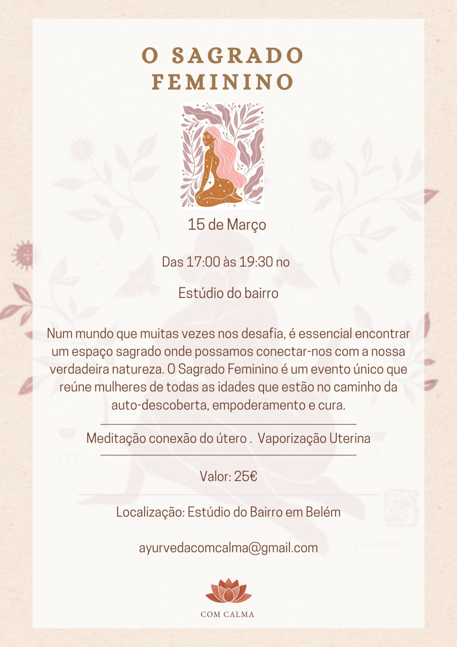 O Sagrado Feminino - Encontro de Mulheres