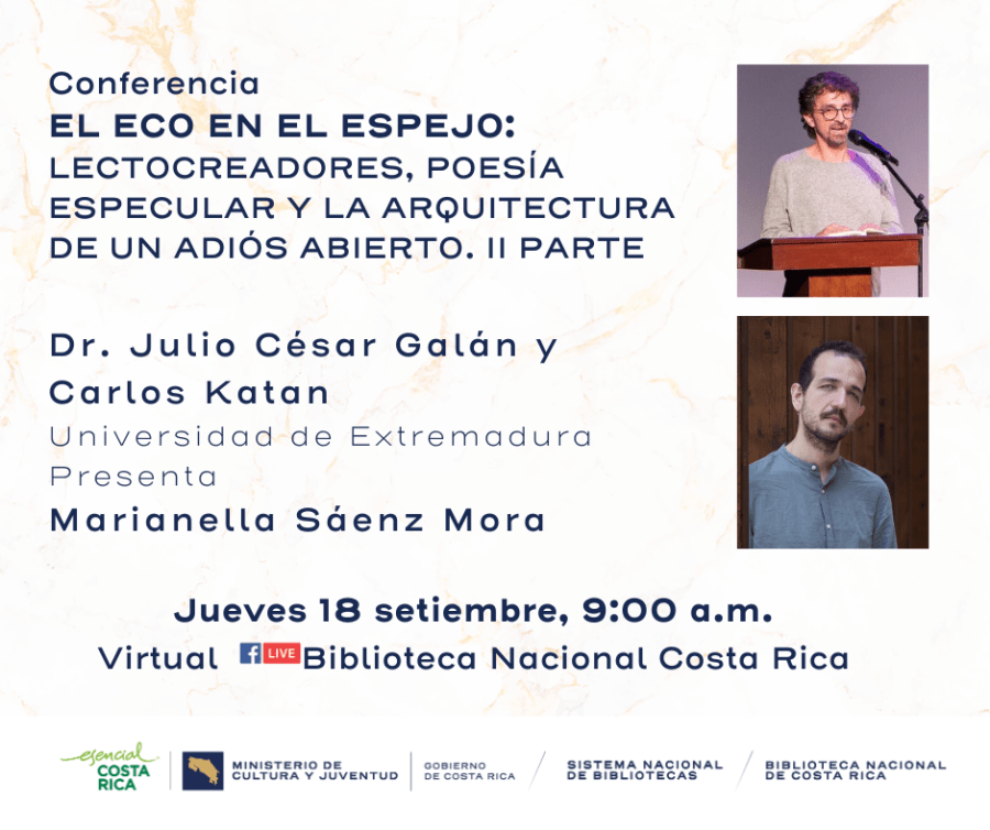 Conferencia 'El eco en el espejo: Lectocreadores, Poesía especular y la arquitectura de Un adiós abierto'