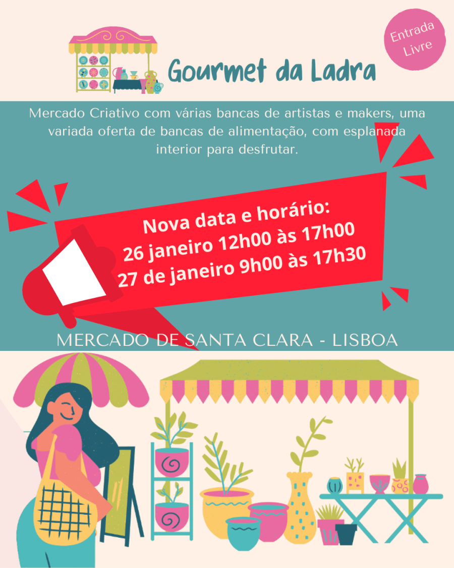 Mercado Gourmet da Ladra agora também à segunda à tarde