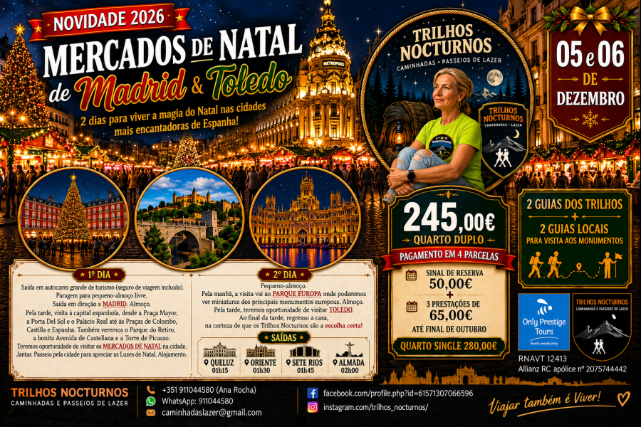 Mercados de Natal de Madrid & Toledo
