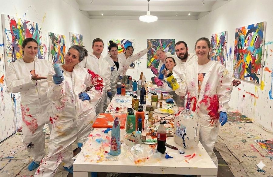 Join an Action Painting Session in Porto - Create a unique work of art for your own home