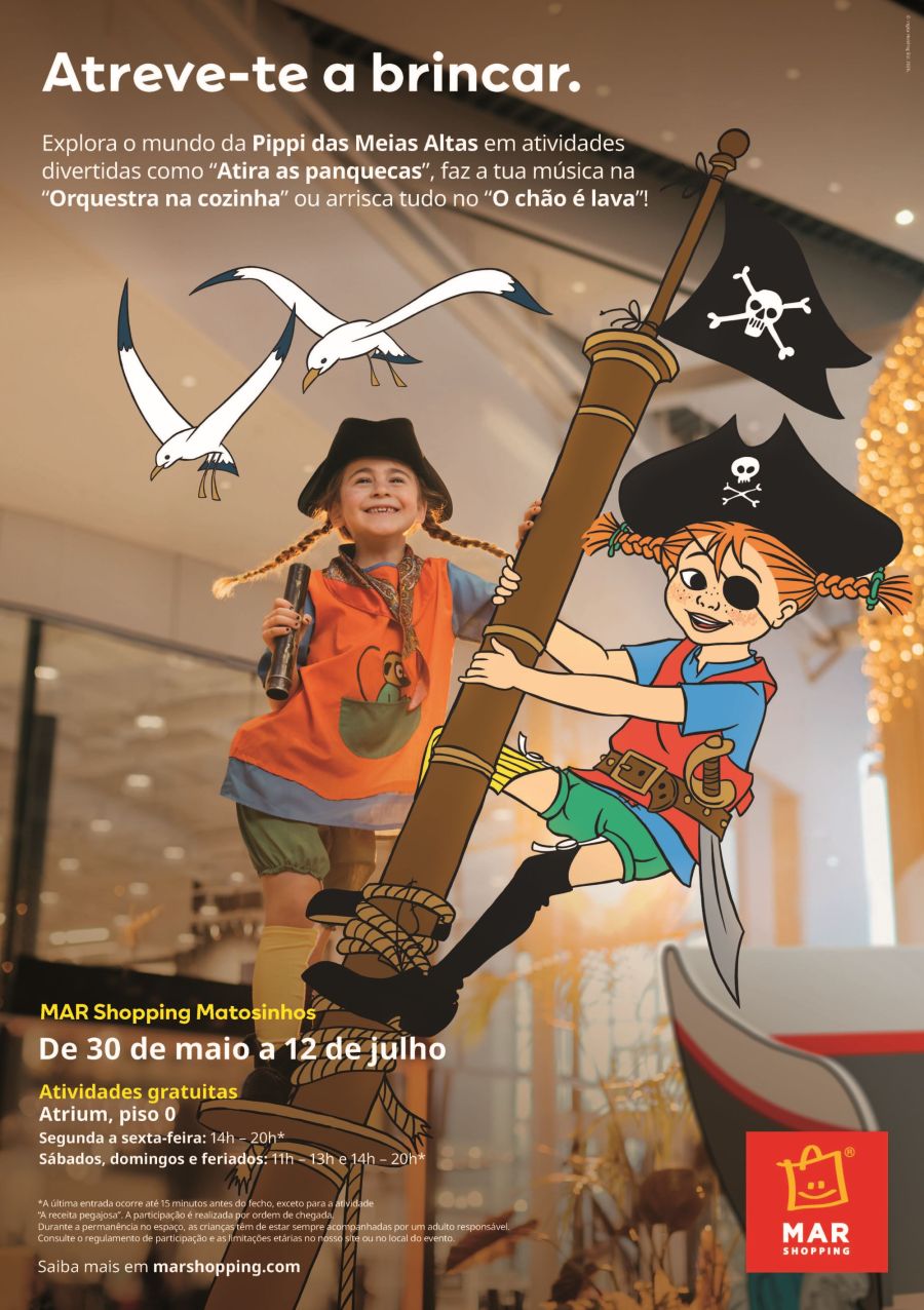 Pippi das Meias Altas inspira brincadeiras, histórias e imaginação no MAR Shopping Matosinhos