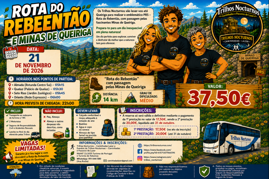 ROTA DE REBENTÃO E MINAS DE QUEIRIGA