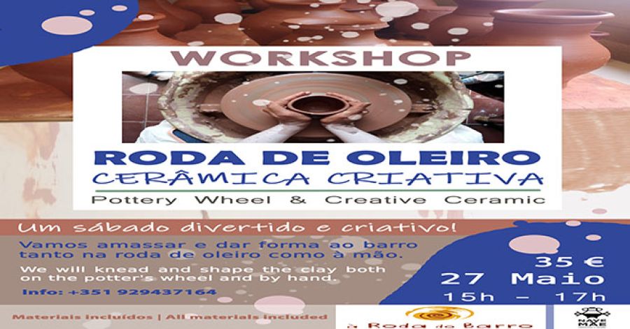 Workshop Roda de Oleiro + Cerâmica Criativa || AMA Cerâmica & À Roda do Barro