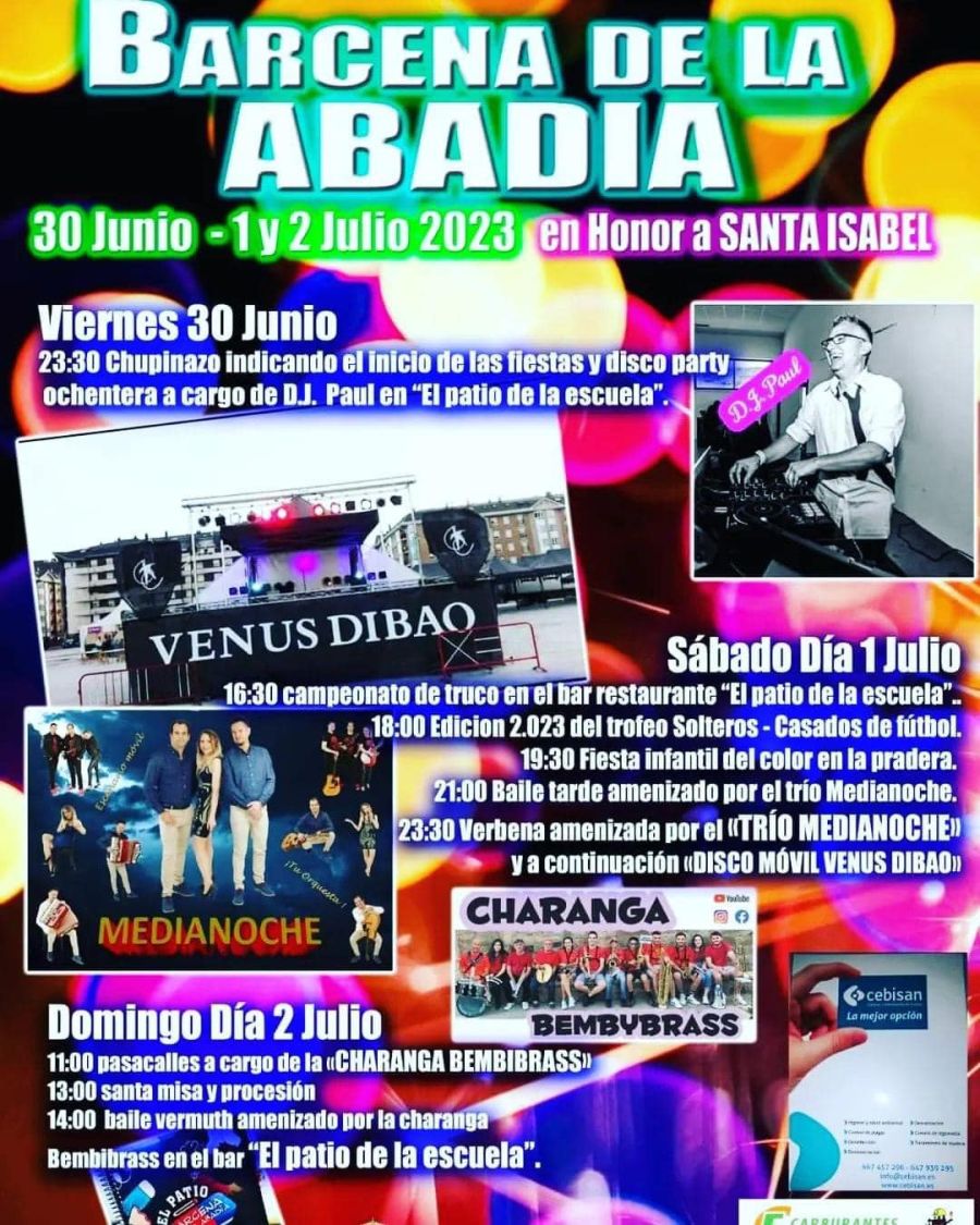 Fiestas en Bárcena de la Abadía 2023