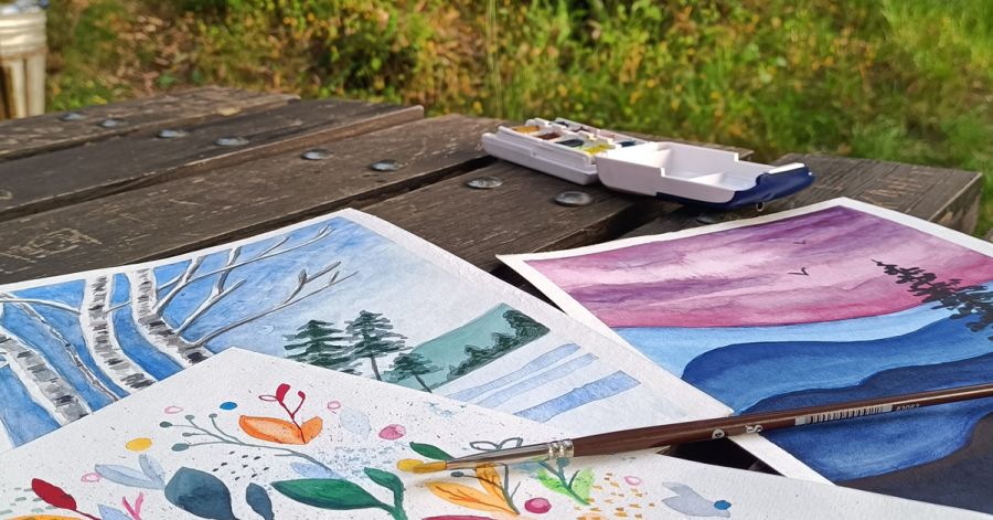 Watercolor in the Park