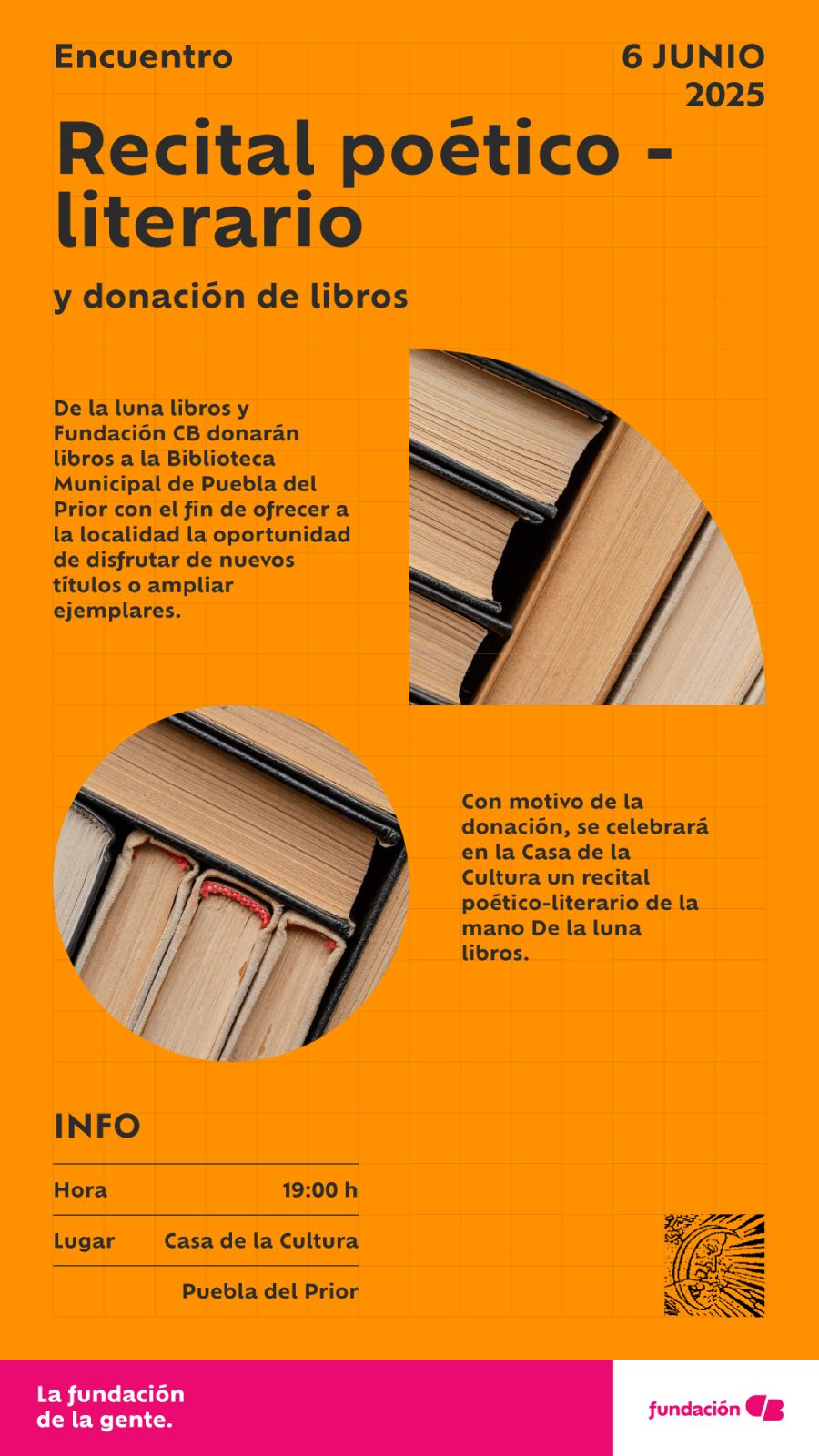 Donación de libros y recital poético-literario en Puebla del Prior