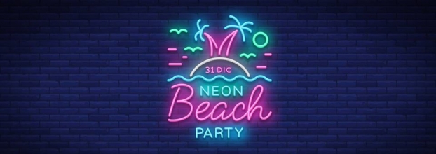 Neón beach party. Grastronomía, música y diversión
