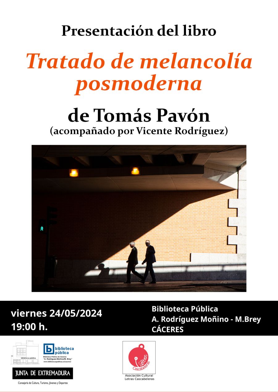 Presentación del libro 'Tratado de melancolía posmoderna', de Tomás Pavón.