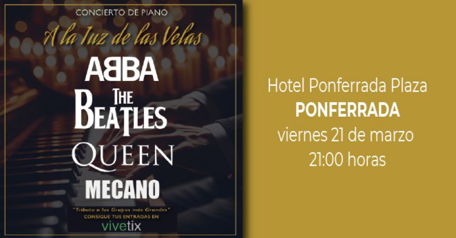 Concierto de Piano A la Luz de las Velas: Tributo a ABBA, The Beatles, Queen y Mecano